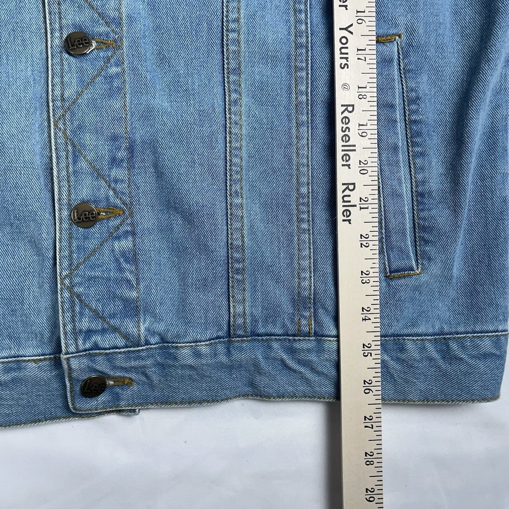 Vintage 90s Lee Trucker Denim Blue Jean Jacket Men's Large - Picture 12 of 12
